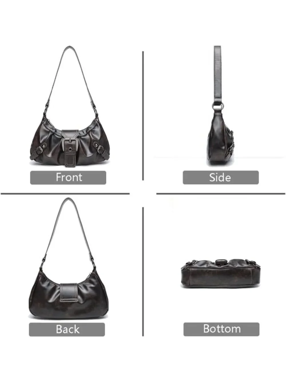 Trendy Y2K Small Hobo Bag | Cute Top Handle Clutch Purse | Punk Style Handbag